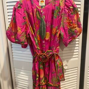 FARM Rio delicate fruit garden mini dress NWT